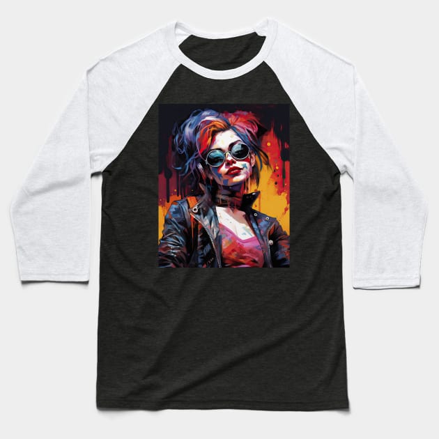 harlequin glasses Baseball T-Shirt by obstinator